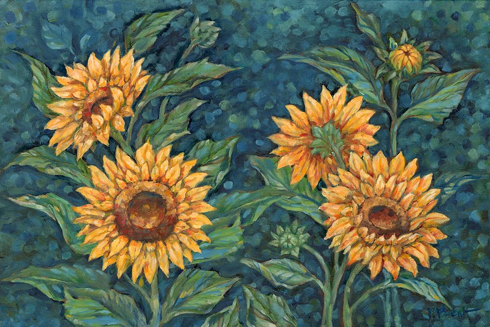 Impressions of Sunflowers Horizontal II art print by Paul Brent for $57.95 CAD