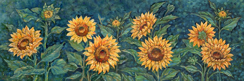 Impressions of Sunflowers Horizontal III art print by Paul Brent for $57.95 CAD