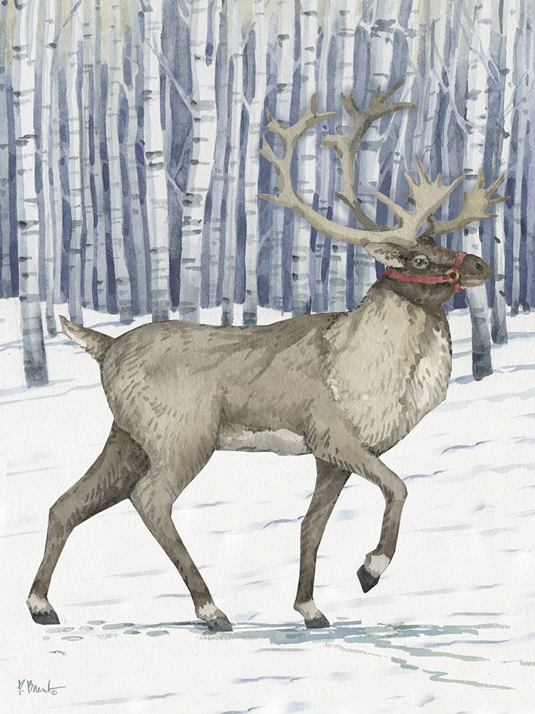 Birch Reindeer Vertical I art print by Paul Brent for $57.95 CAD