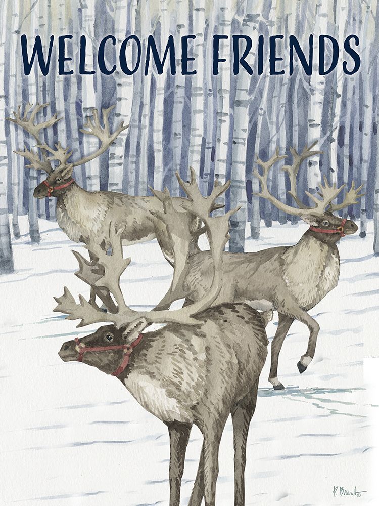 Birch Reindeer Vertical II art print by Paul Brent for $57.95 CAD