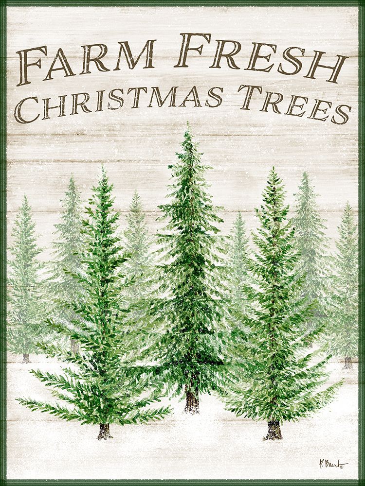 Farm Fresh Christmas Trees Vertical art print by Paul Brent for $57.95 CAD