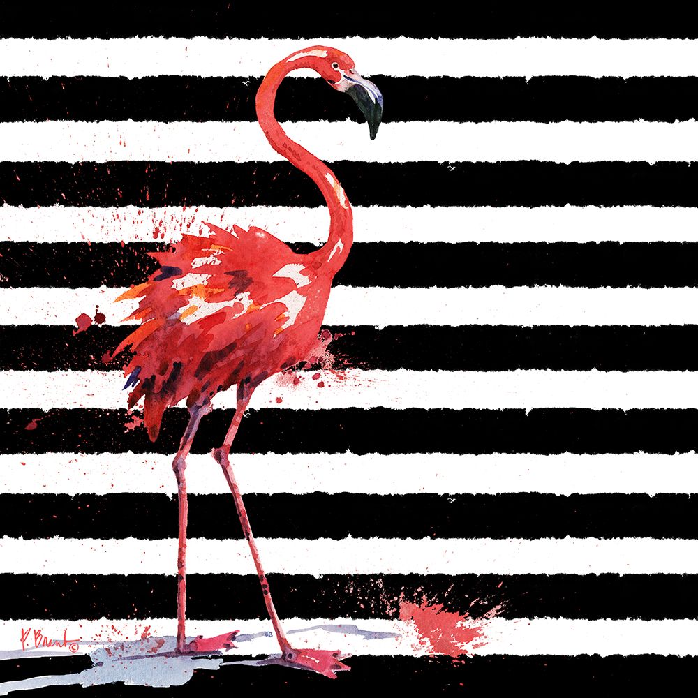 Flamingo Splash I art print by Paul Brent for $57.95 CAD