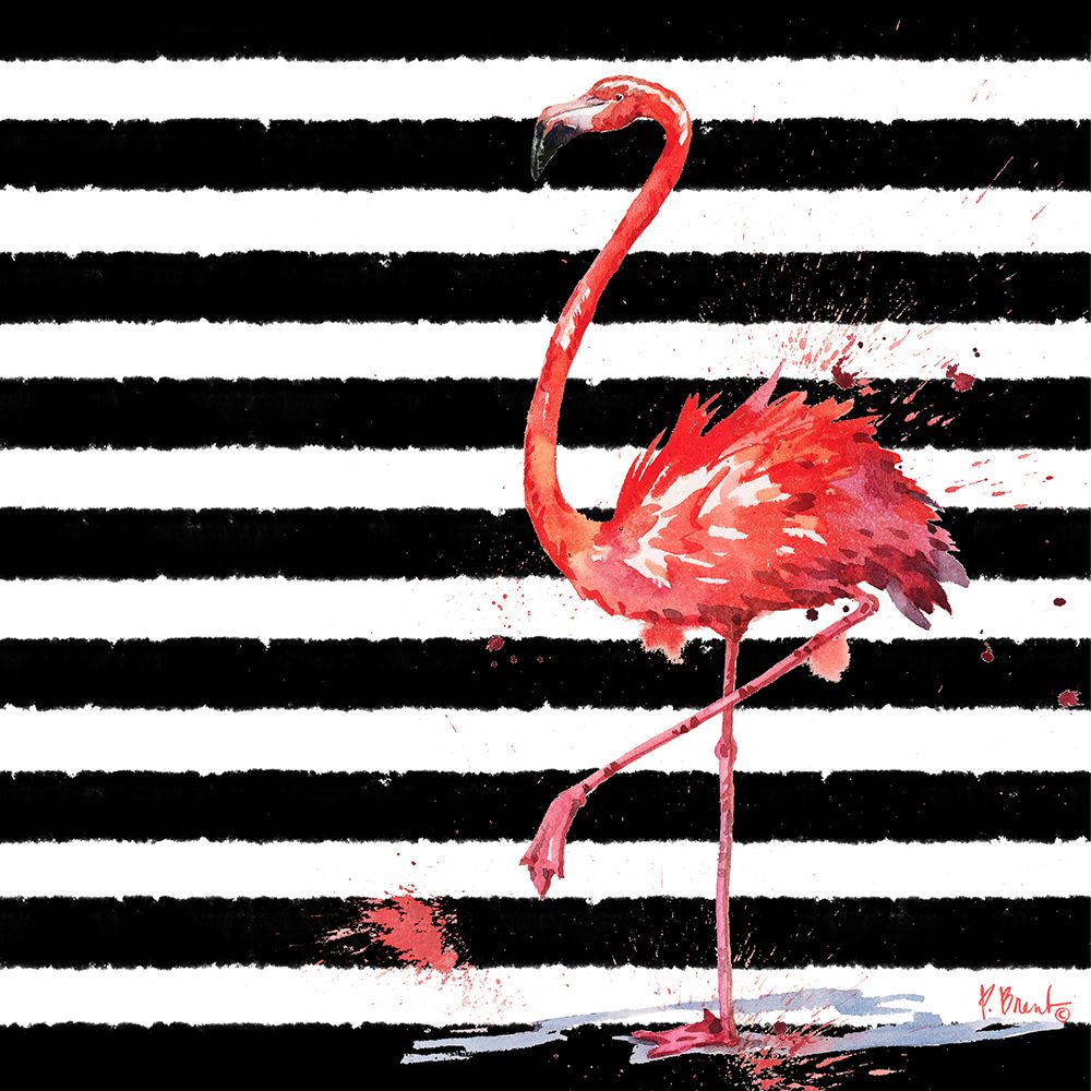 Flamingo Splash II art print by Paul Brent for $57.95 CAD