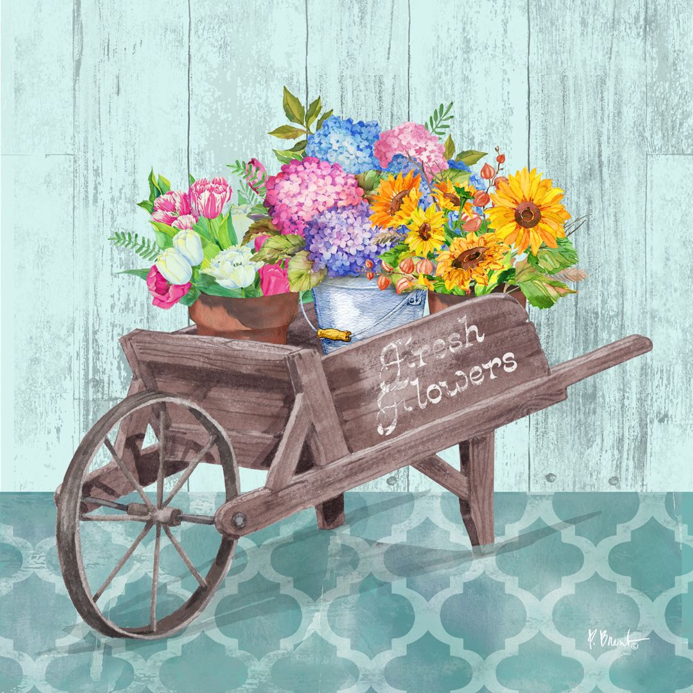 Flower Cart IV art print by Paul Brent for $57.95 CAD