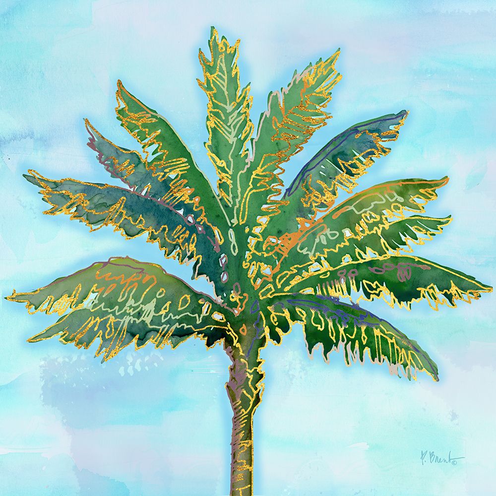 Hana Palm III - Blue art print by Paul Brent for $57.95 CAD