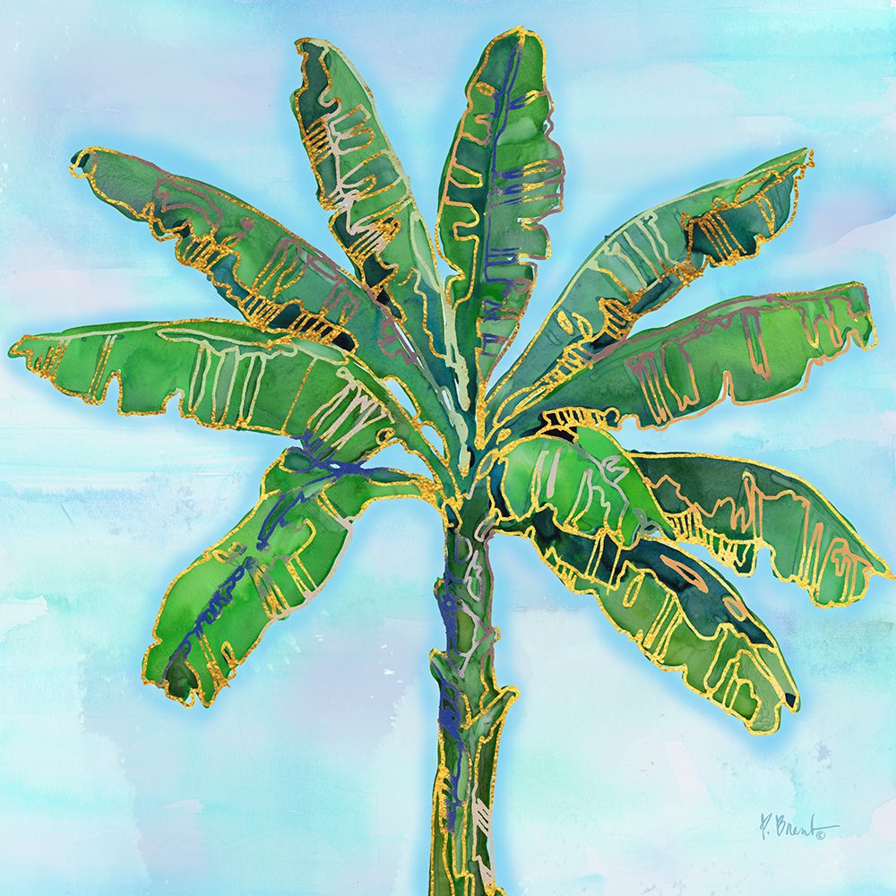 Hana Palm IV - Blue art print by Paul Brent for $57.95 CAD