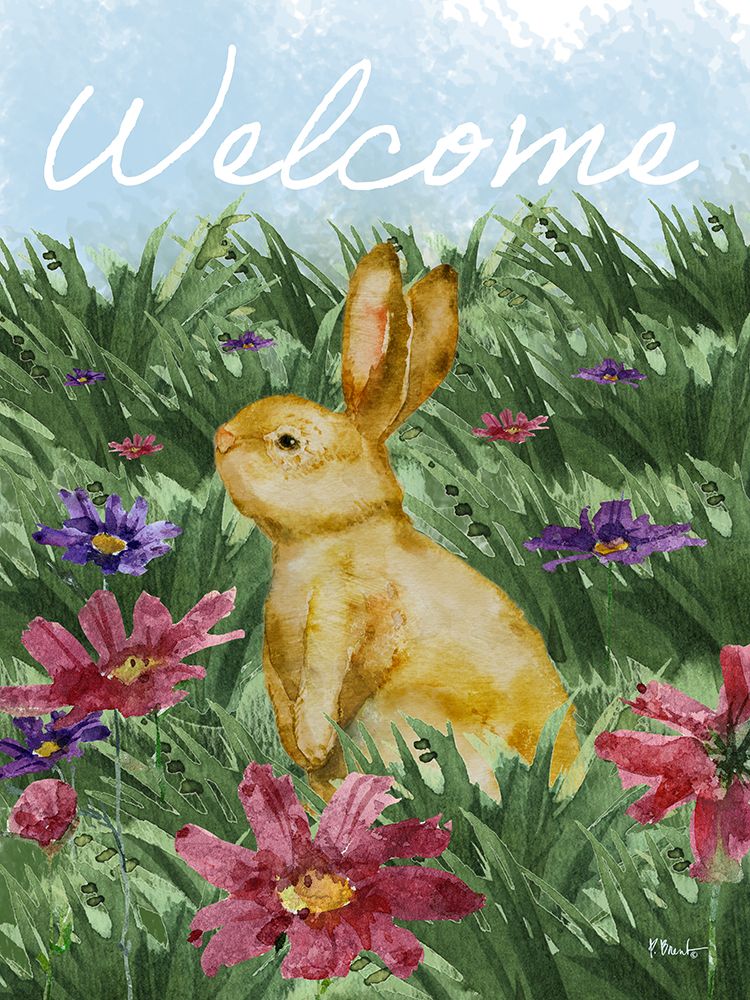 Sweet Bunny Field Vertical art print by Paul Brent for $57.95 CAD