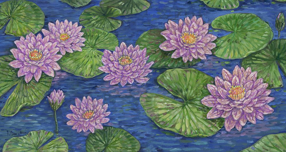 Impressions of Water Lilies Horizontal art print by Paul Brent for $57.95 CAD