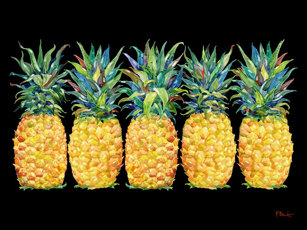 Kona Pineapple Horizontal - Black art print by Paul Brent for $57.95 CAD