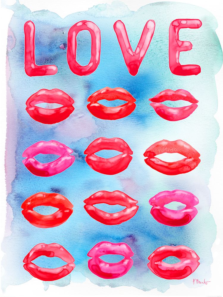 Lovers Day Vertical I - Watercolor art print by Paul Brent for $57.95 CAD