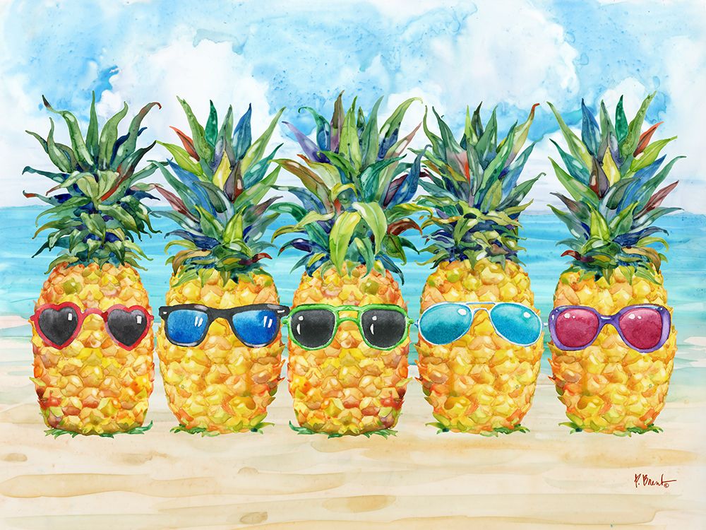 Cool Kona Pineapple Horizontal - Beach art print by Paul Brent for $57.95 CAD