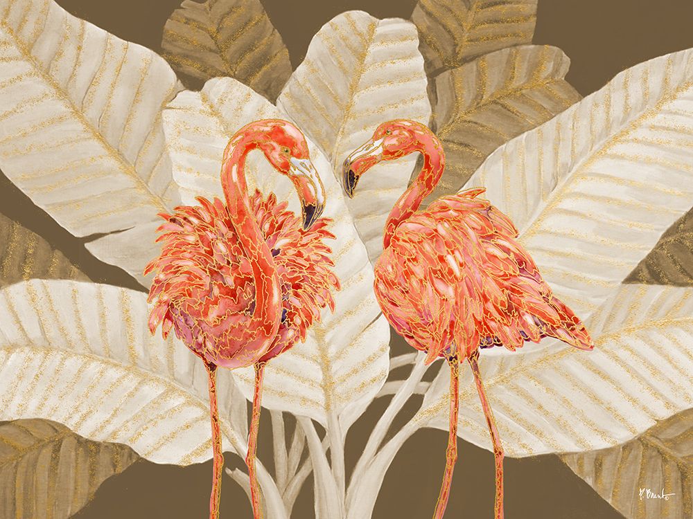 Martinique Flamingo Horizontal - Palms art print by Paul Brent for $57.95 CAD