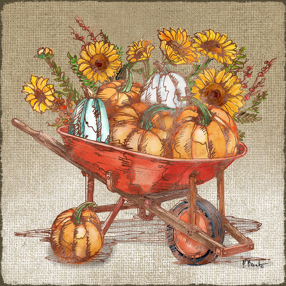 Harvest Wagon I art print by Paul Brent for $57.95 CAD