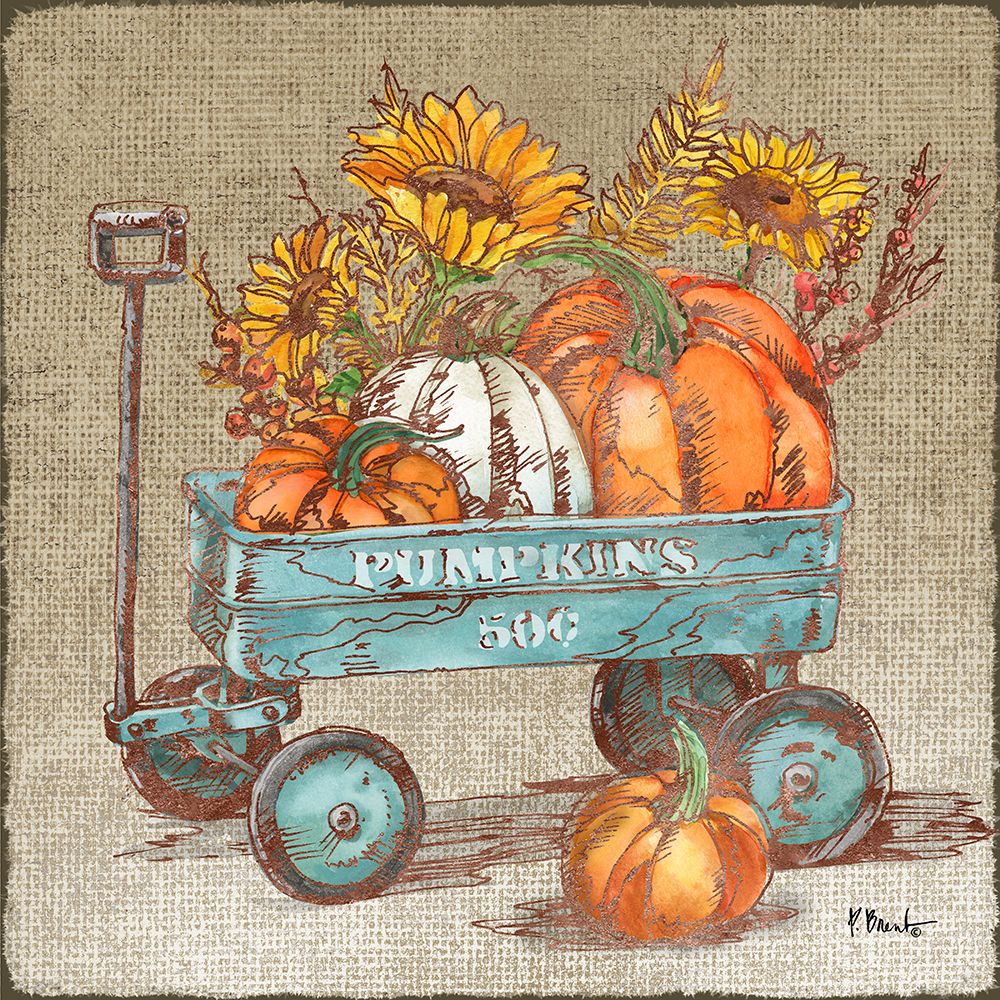 Harvest Wagon IV art print by Paul Brent for $57.95 CAD