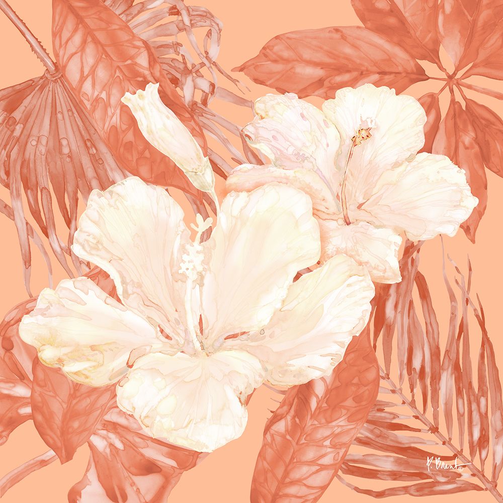 Hibiscus Bunch I - Peach Fuzz art print by Paul Brent for $57.95 CAD
