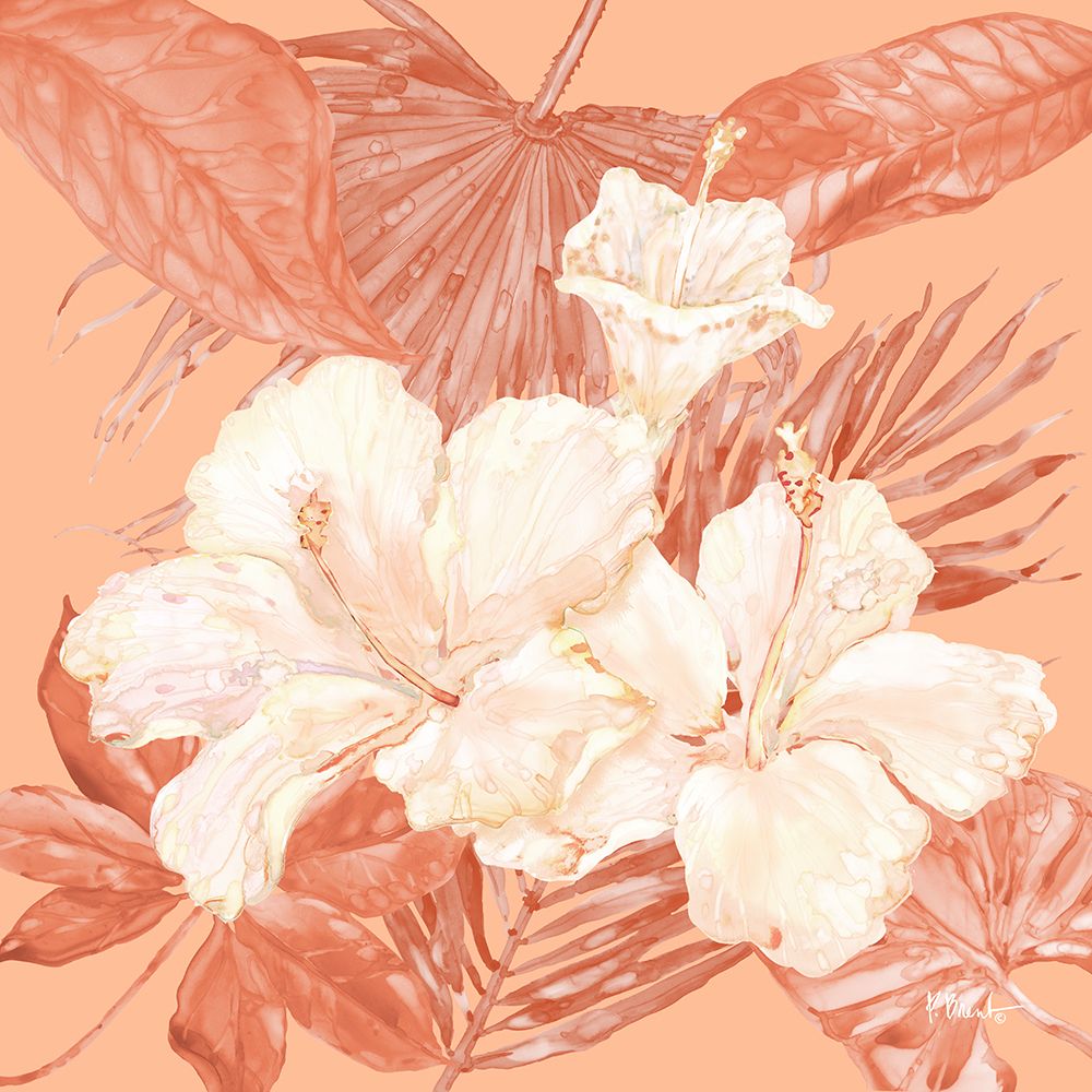 Hibiscus Bunch II - Peach Fuzz art print by Paul Brent for $57.95 CAD