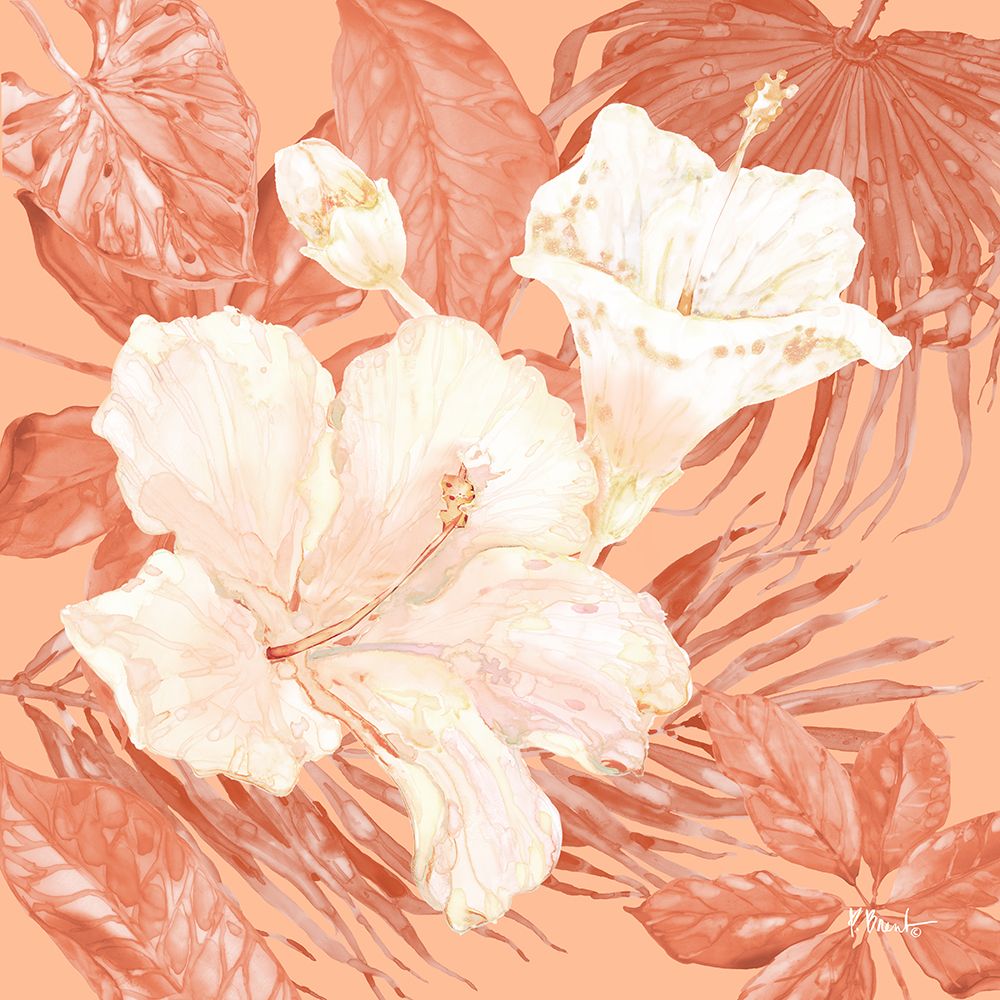 Hibiscus Bunch IV - Peach Fuzz art print by Paul Brent for $57.95 CAD