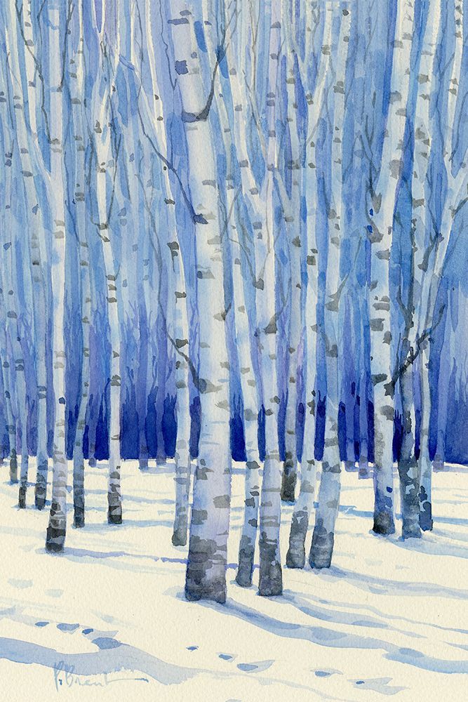 Snow Scape Birch Forest art print by Paul Brent for $57.95 CAD