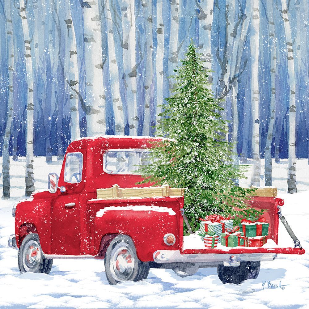 Snowy Tree Truck II art print by Paul Brent for $57.95 CAD