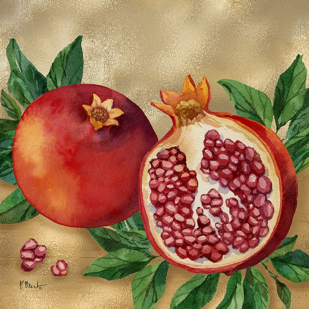 Holiday Pomegranates art print by Paul Brent for $57.95 CAD