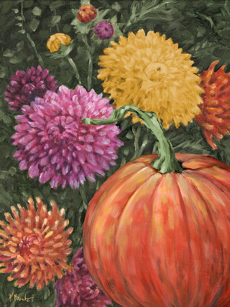 Impressions of Dahlias and Pumpkin art print by Paul Brent for $57.95 CAD
