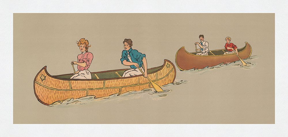 Canoeing art print by Screendoor for $57.95 CAD