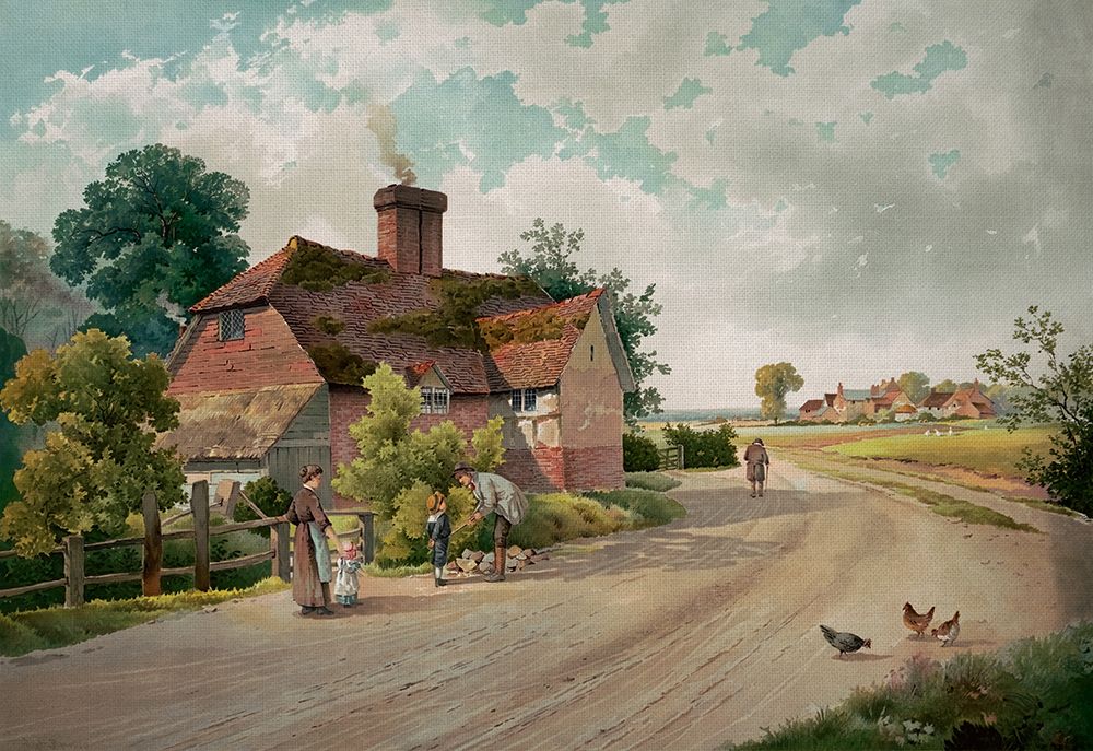 Scene In An English Village art print by Screendoor for $57.95 CAD
