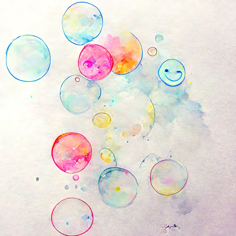 Bubbles 5 art print by Screendoor for $57.95 CAD