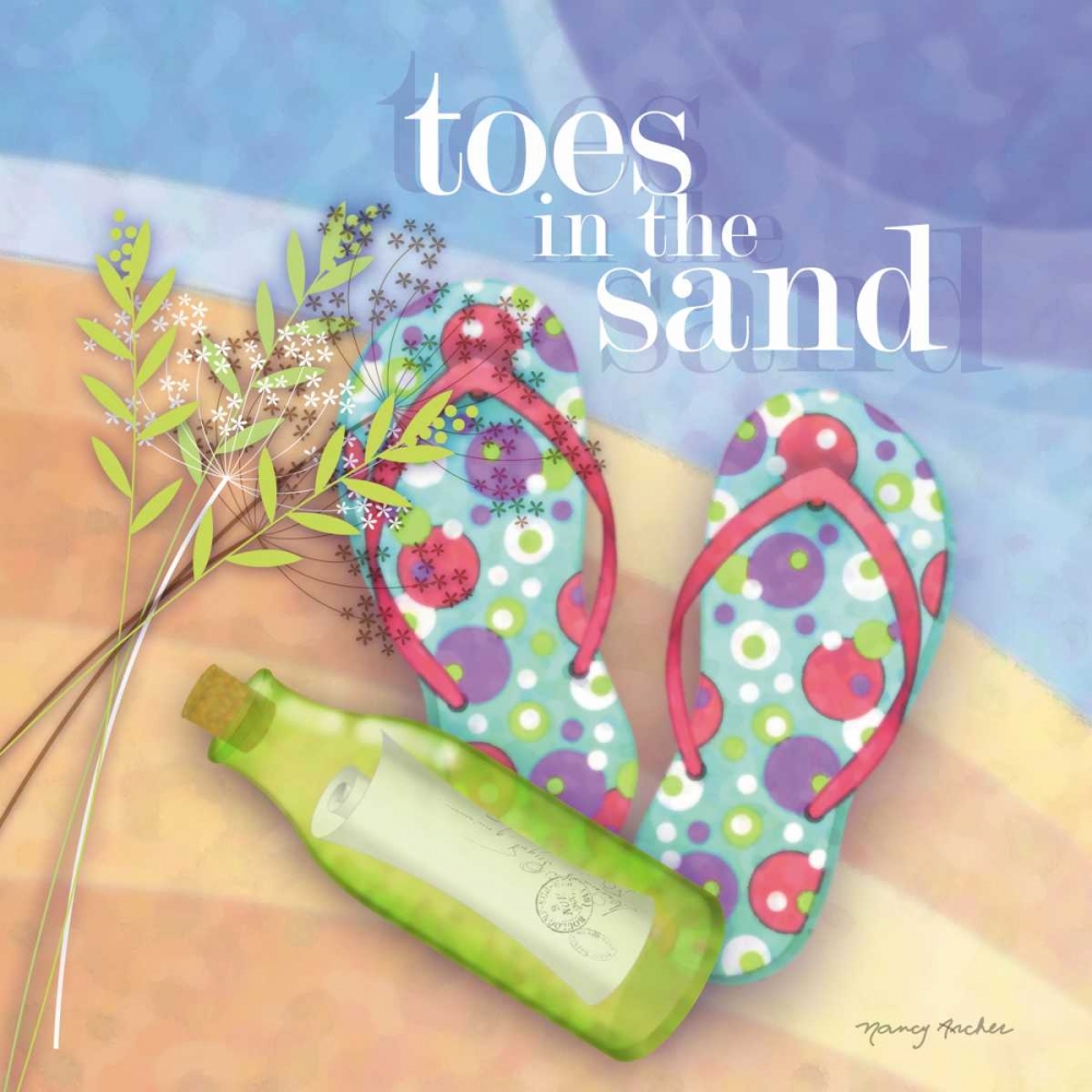 Toes in the Sand art print by Nancy Archer for $57.95 CAD
