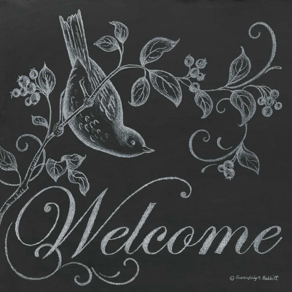 Bird Welcome art print by Gwendolyn Babbitt for $57.95 CAD