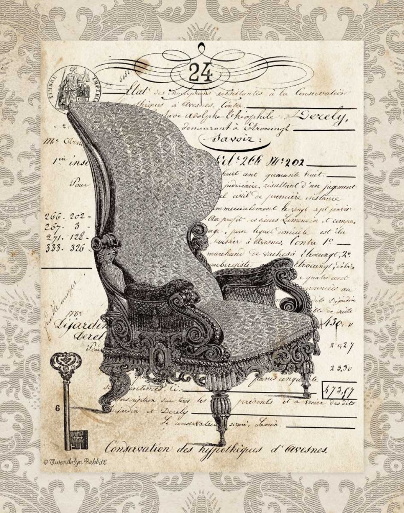 French Chair I art print by Gwendolyn Babbitt for $57.95 CAD