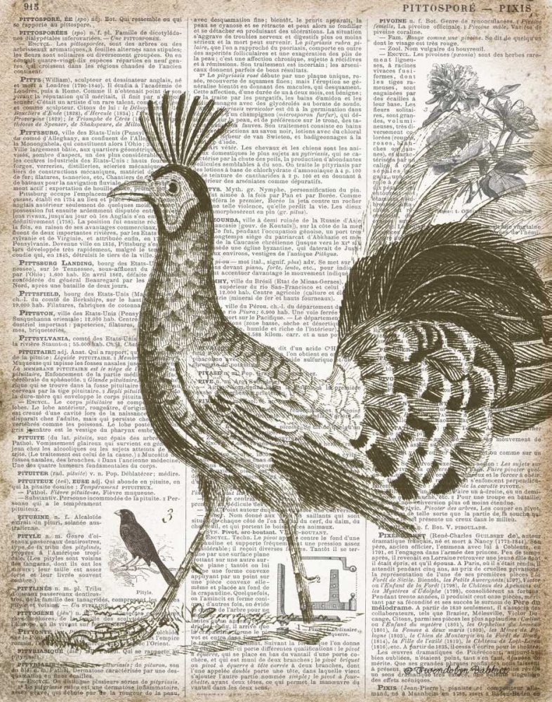 Vintage Bird II art print by Gwendolyn Babbitt for $57.95 CAD