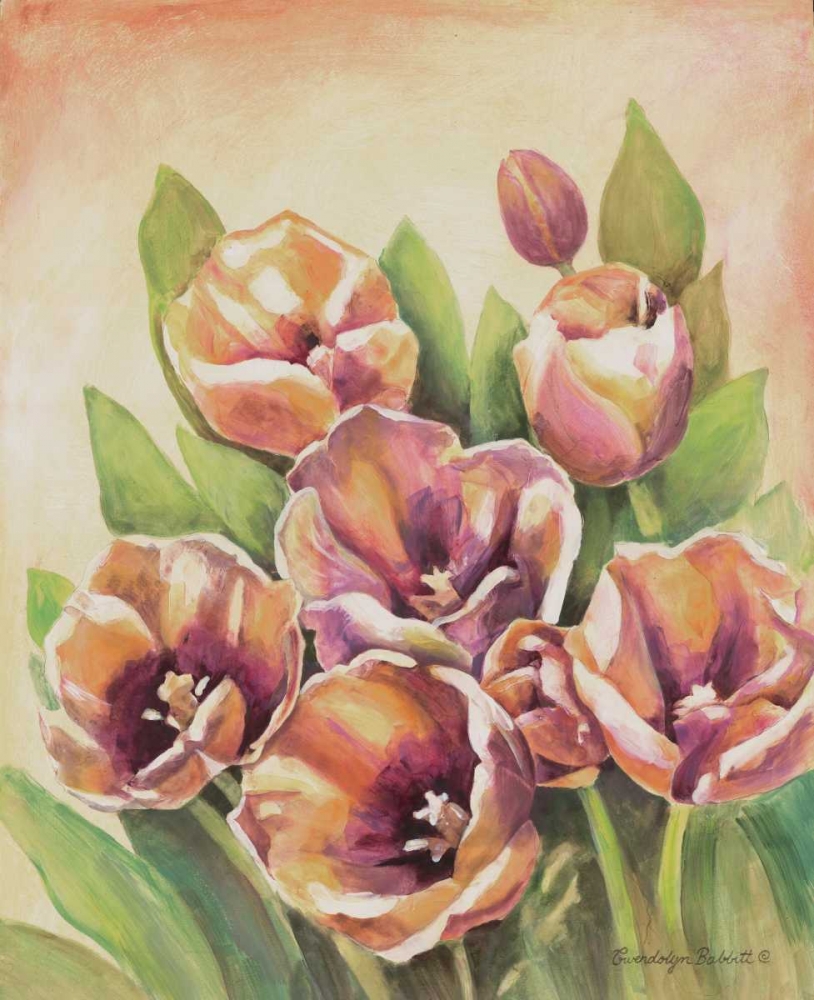 Purple Tulips II art print by Gwendolyn Babbitt for $57.95 CAD