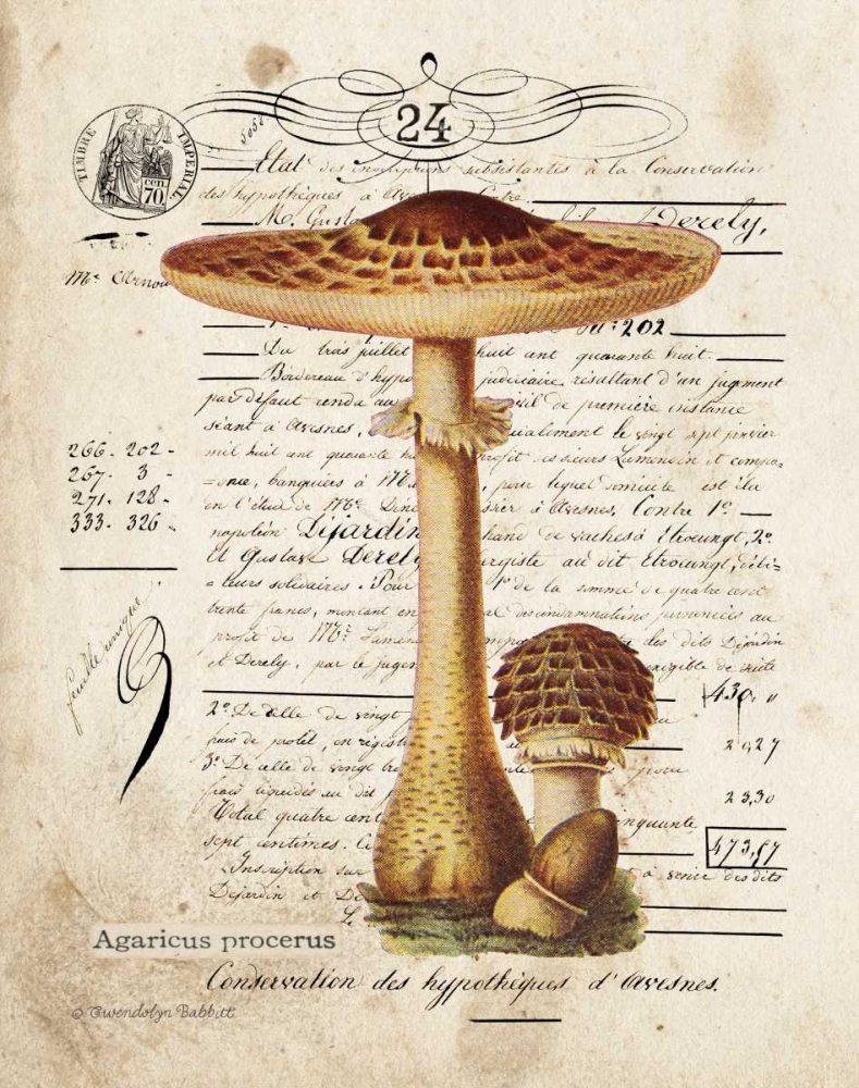 Mushroom I art print by Gwendolyn Babbitt for $57.95 CAD