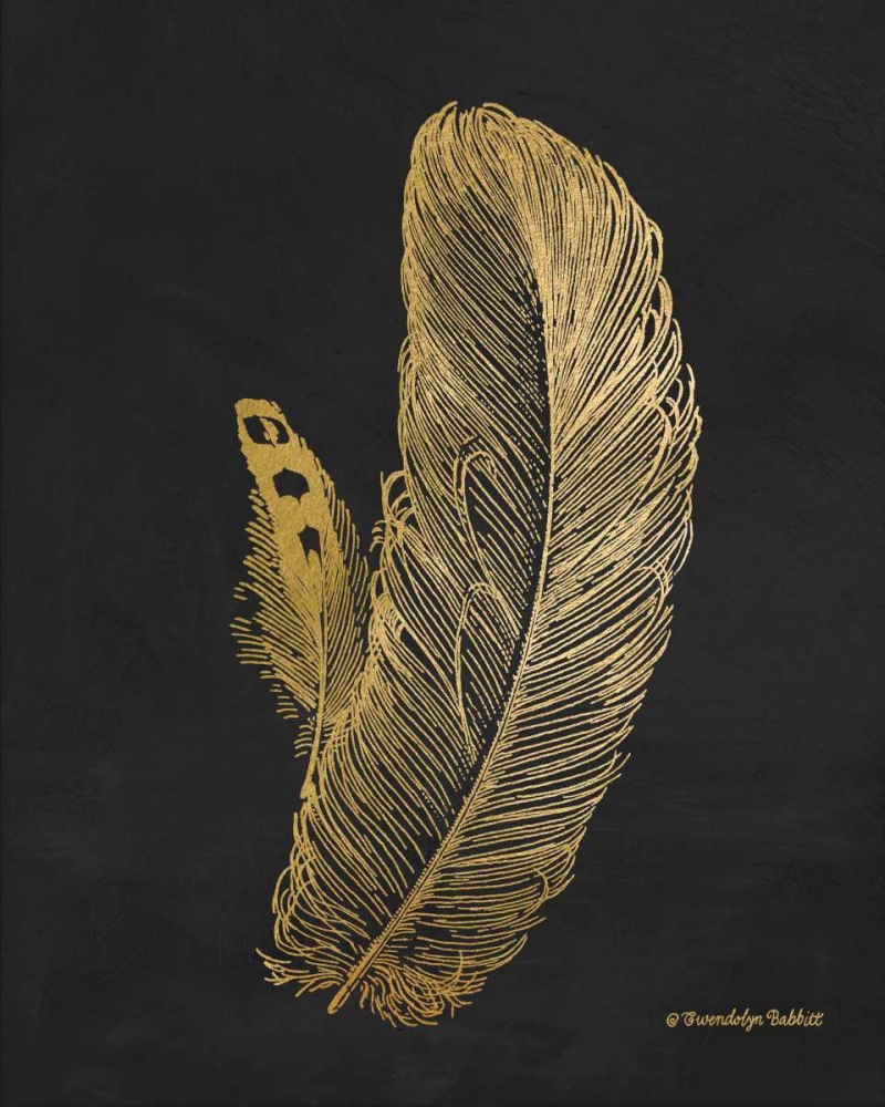 Feather on Black I art print by Gwendolyn Babbitt for $57.95 CAD