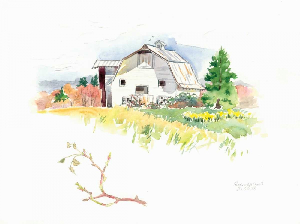 Rigefield Barn I art print by Gwendolyn Babbitt for $57.95 CAD