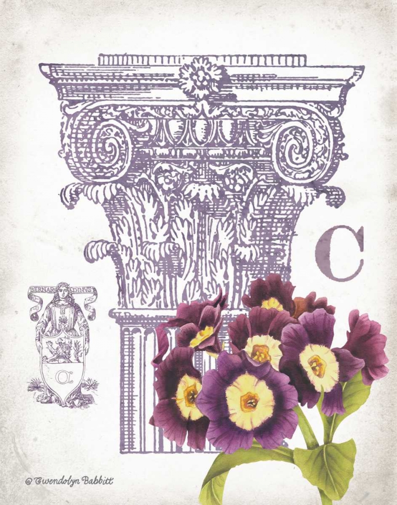 Column and Flower C art print by Gwendolyn Babbitt for $57.95 CAD