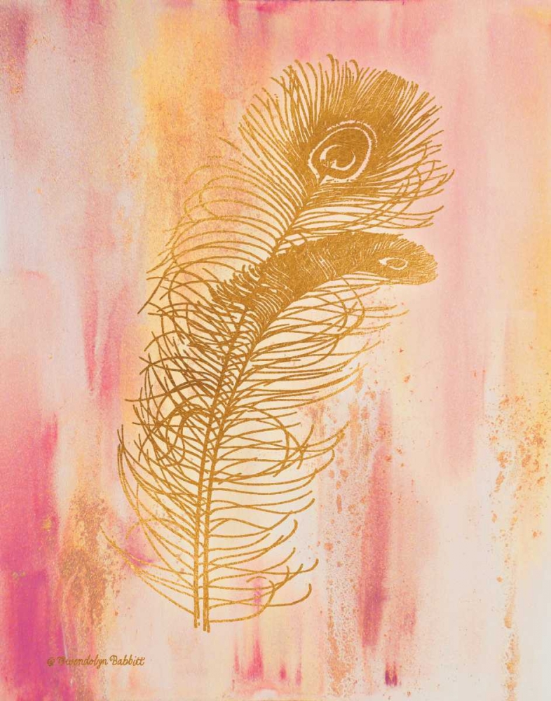 Gold on Pink I art print by Gwendolyn Babbitt for $57.95 CAD