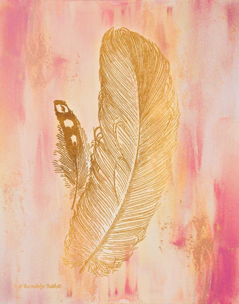 Gold on Pink II art print by Gwendolyn Babbitt for $57.95 CAD