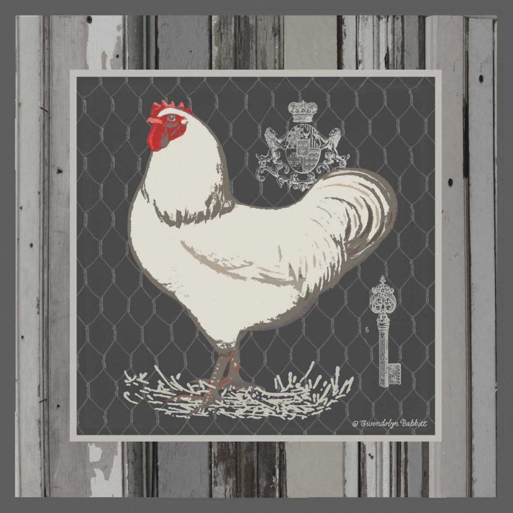 White Rooster art print by Gwendolyn Babbitt for $57.95 CAD