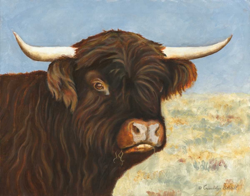 Highland Cow art print by Gwendolyn Babbitt for $57.95 CAD