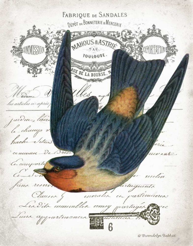 French Swallow I art print by Gwendolyn Babbitt for $57.95 CAD