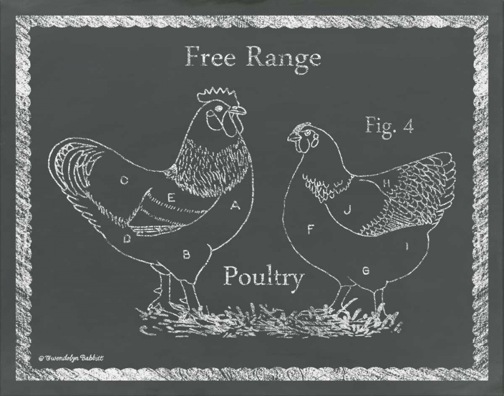 Sectioned Poultry art print by Gwendolyn Babbitt for $57.95 CAD