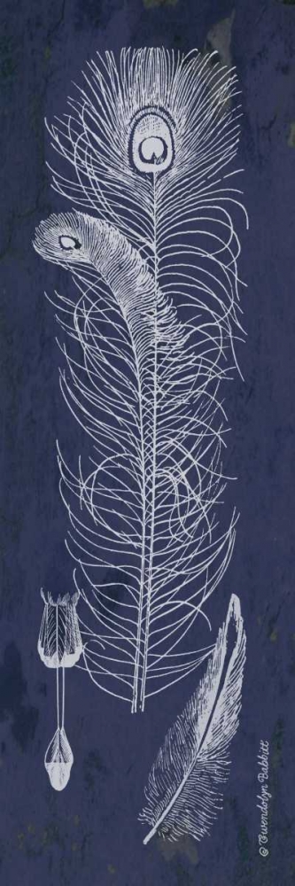 Indigo Feathers II art print by Gwendolyn Babbitt for $57.95 CAD
