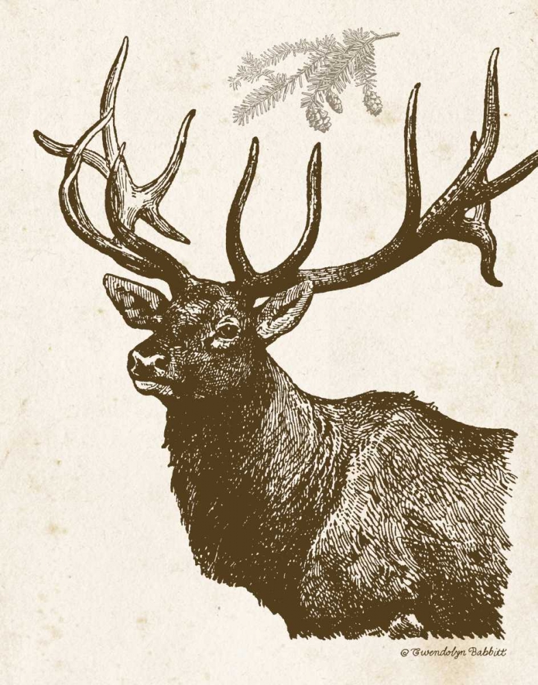 Neutral Deer II art print by Gwendolyn Babbitt for $57.95 CAD