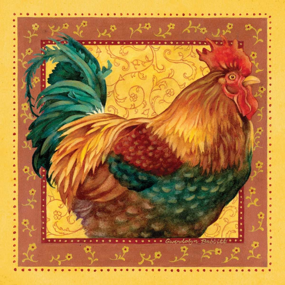 Country Rooster I art print by Gwendolyn Babbitt for $57.95 CAD