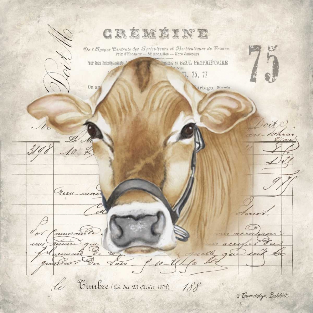 French Cow art print by Gwendolyn Babbitt for $57.95 CAD