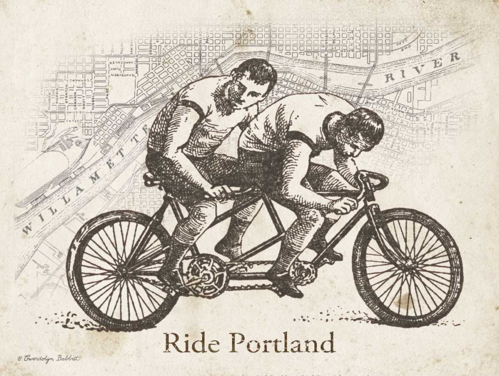 Ride Portland art print by Gwendolyn Babbitt for $57.95 CAD