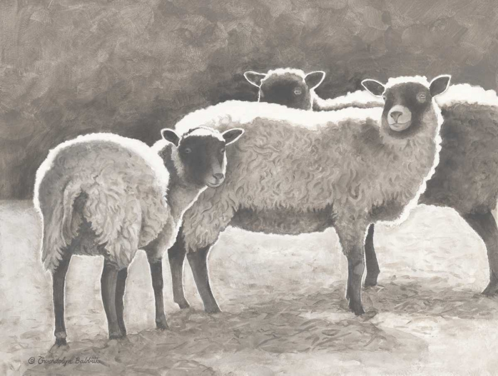 Three Heirloom Sheep art print by Gwendolyn Babbitt for $57.95 CAD