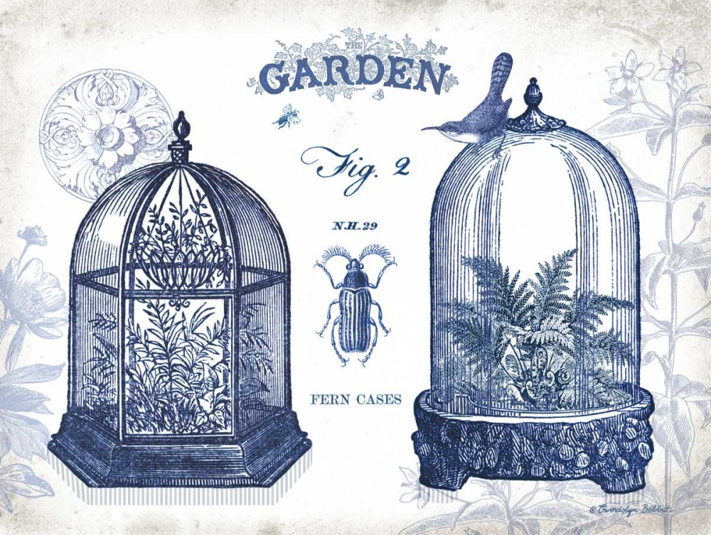 Garden Cloches Indigo art print by Gwendolyn Babbitt for $57.95 CAD